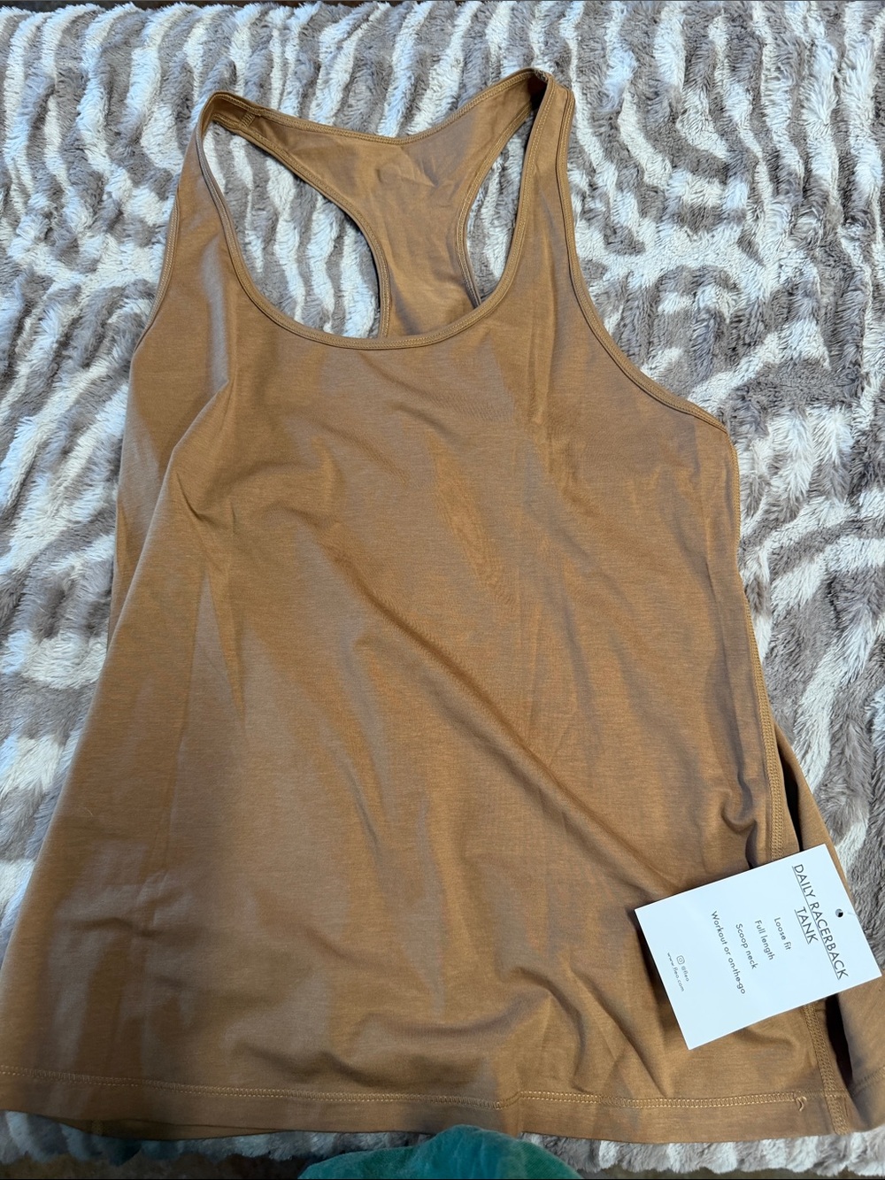Fleo Racerback Tank Top in Camel Brown